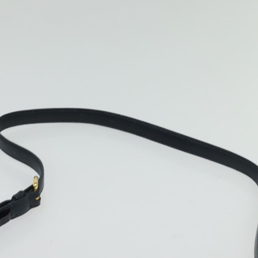 PRADA Shoulder Bag Leather Navy Gold - Picture 8 of 12
